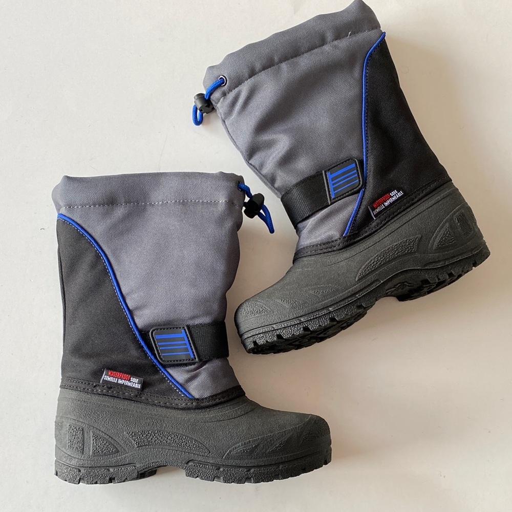 KID 3M Thinsulate Black and Gray Snow Boots